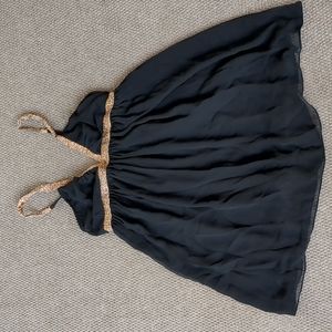 Victoria's Secret black nightie with leopard trim size Medium